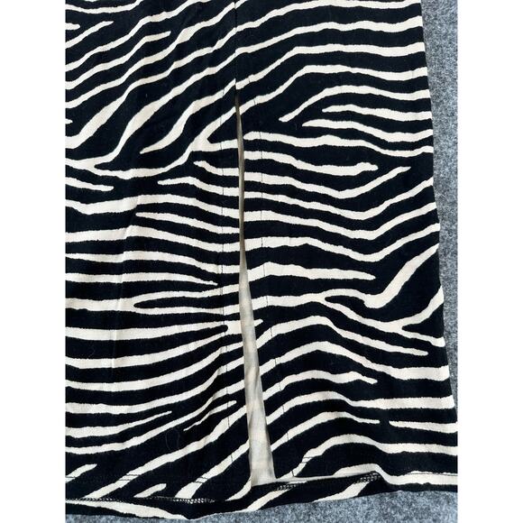 H&M Black & White Zebra Animal Stripe Print Pull-On Maxi Skirt Women's Size XS - Picture 8 of 8